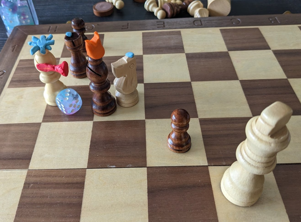 The Bone Queen And The Frost Bishop: Playtesting Scavenger Chess In Plasticine - a post on Tom Francis' blog